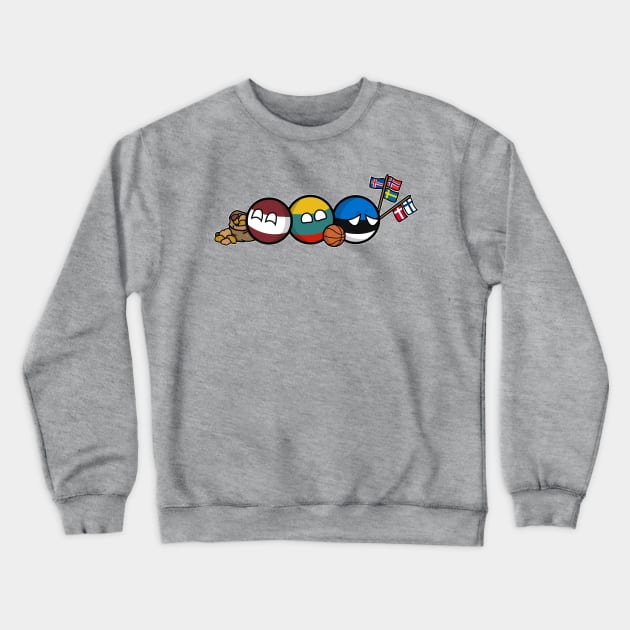 Polandball - Baltic Family Portrait Crewneck Sweatshirt by DigitalCleo